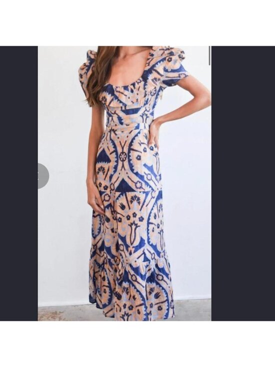 Anthropologie Dresses & Skirts - Never a Wallflower boutique Maxi Fall dress. floral geometric print dress in XS